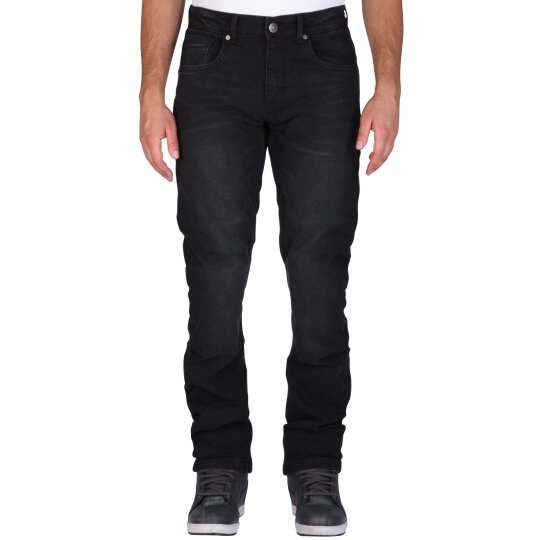 Modeka Glenn II Jeans Hombre Soft Wash Black Corto 36
