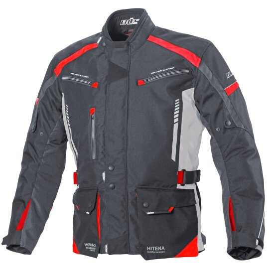 Büse Torino II Textile jacket black / light grey / red men
