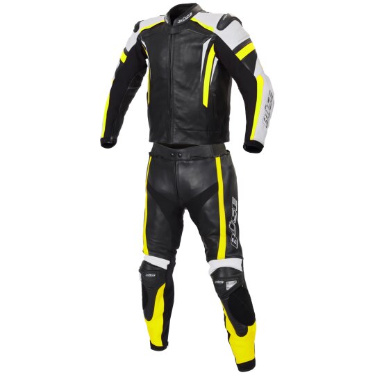 Büse Track leather suit black / yellow men