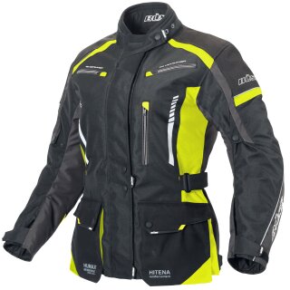 Büse Torino II Textile jacket black / neon yellow ladies 44