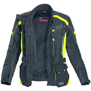 Büse Torino II Textile jacket black / neon yellow ladies 46