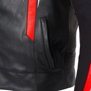 Büse Track leather suit black / neon red ladies 40