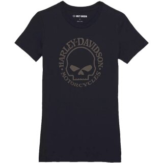 HD Ladies` T-Shirt Skull Graphic Tee black