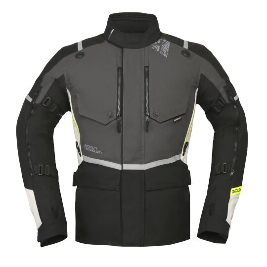 Modeka Trohn Textile jacket dark grey / light grey men XXL