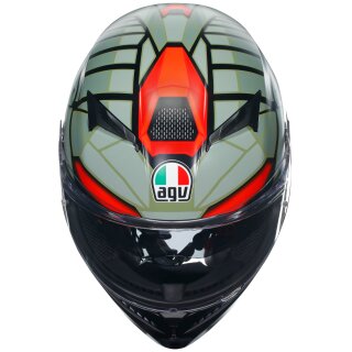 AGV K3 Full Face Helmet decept matt black / green / red