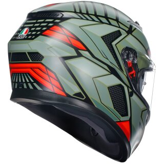 AGV K3 Full Face Helmet decept matt black / green / red XL