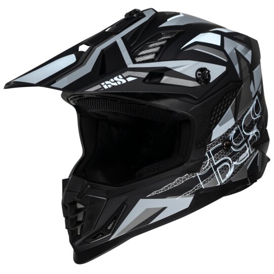 iXS 363 2.0 Motocrosshelm matt schwarz / anthrazit / weiß S