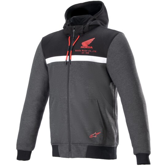 Alpinestars Honda Chrome Street Hoodie negro / melange / rojo