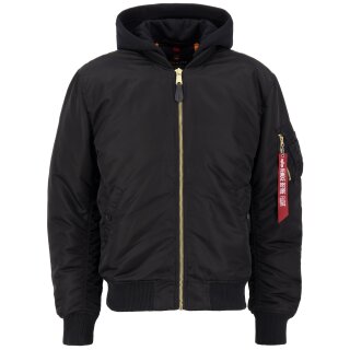 Alpha Industries Bomber Jacke MA-1 ZH Back EMB schwarz