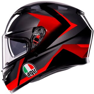 AGV K3 Integralhelm Striga schwarz / grau / rot