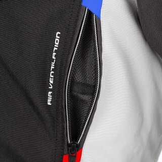 B&uuml;se Ladies LAGO PRO Textile Jacket grey / blue / red