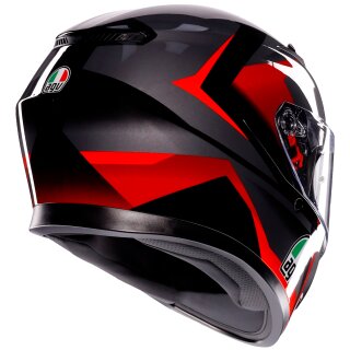 AGV K3 Full Face Helmet Striga black / grey / red L