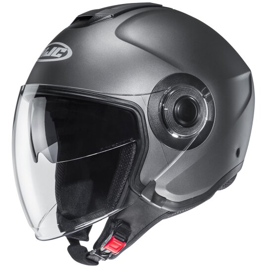 HJC i40N Solid semi matt titanium open face helmet XXL