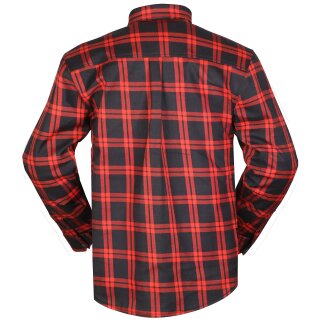 Modeka Colden Camisa moto negro / rojo hombres XL