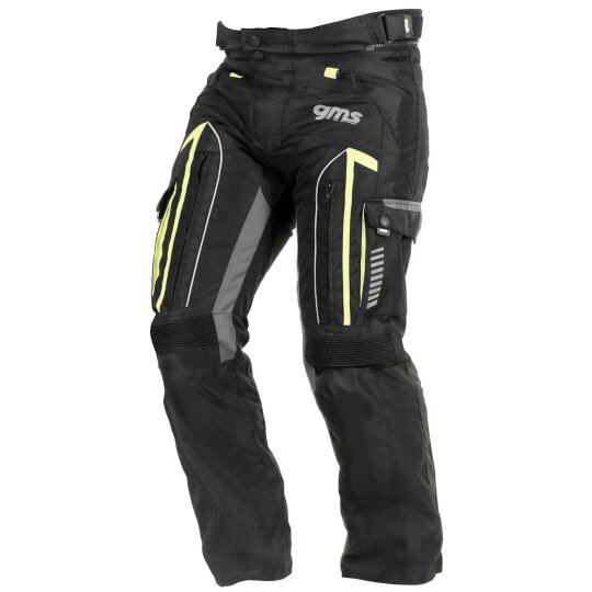 gms Everest Pantalón textil negro / antracita / amarillo hombre 3XL