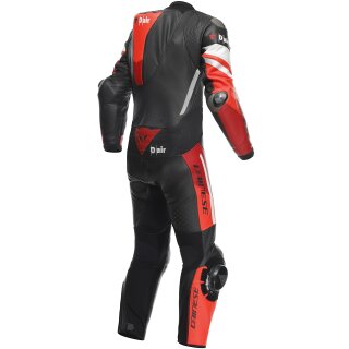 DaineseMisano 3 D-AIR® 1 pcs. perf. leathersuit black / red / fluo-red 52