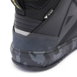 Dainese Suburb D-WP motorcycle shoes black / camo / yellow
