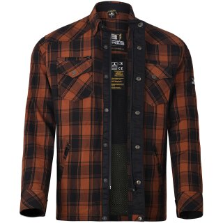 Bores Men&acute;s Lumberjack Jacket-Shirt orange / black