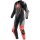 Dainese Audax D-Zip 1 tlg. Perf. Lederkombi schwarz / fluo-rot / antrazit