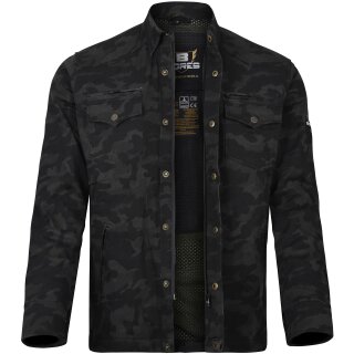 Bores Militaryjack Chaqueta-Camisa camuflaje negro S