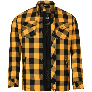 Bores Lumberjack Chaqueta-camisa basic negro / amarillo hombres