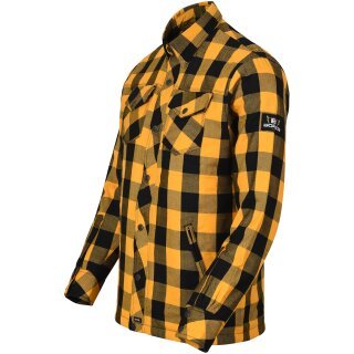 Bores Lumberjack Chaqueta-camisa basic negro / amarillo hombres