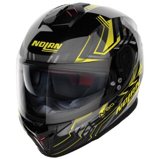 Nolan N80-8 Turbolence N-Com negro / amarillo Casco Integral