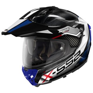 Nolan X-552 Ultra Carbon Dinamo N-Com black / white / blue / red adventure helmet