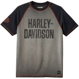 HD Iron Bar Raglan Camiseta gris / negro