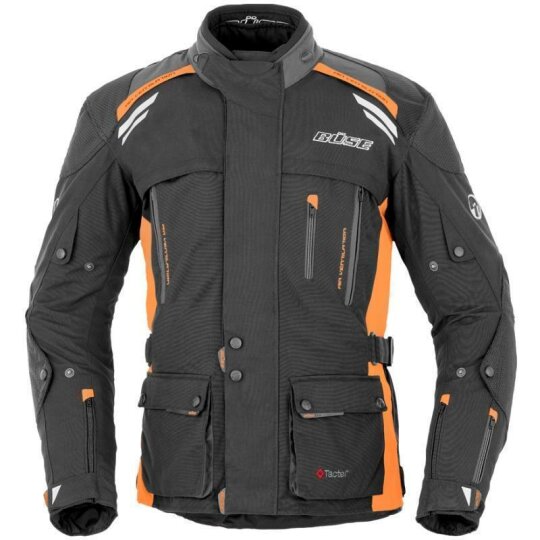Büse Highland textile jacket black / orange men