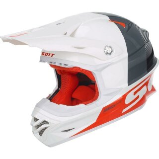 Scott 350 Pro Track Cross Helmet white / orange