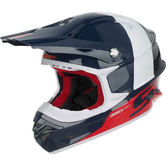 Scott 350 ProTrack Cross Helmet blue / red