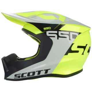 Scott 550 Woodblock grau / gelb Crosshelm