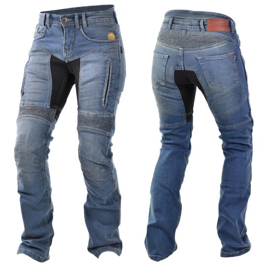 Trilobite Parado Motorrad-Jeans Damen blau lang