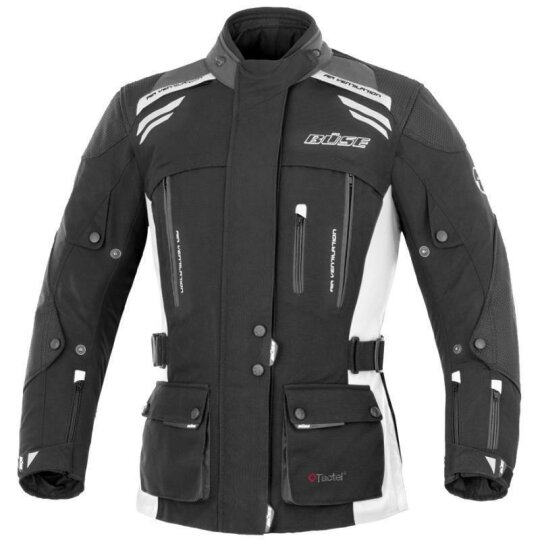 Büse Highland textile jacket black / grey ladies 44