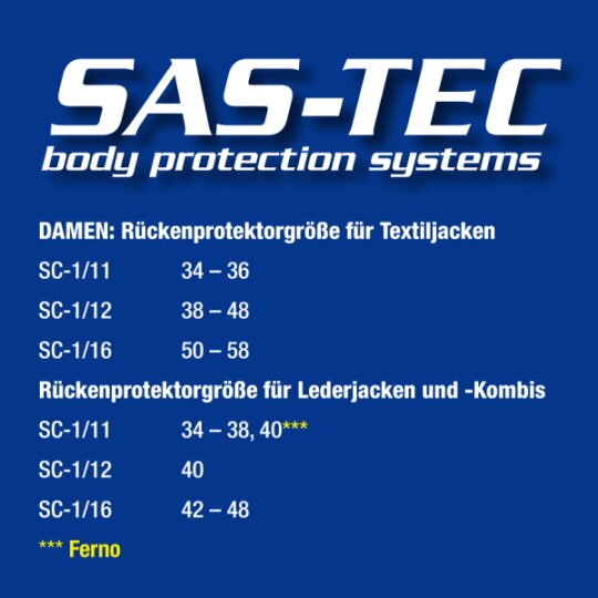 Büse SAS-Tec Rückenprotektor SC-1/14 (550mm x 330mm)
