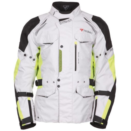 Modeka Striker textile jacket light grey / black