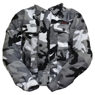 Modeka Detroit Jacke schwarz / camouflage L