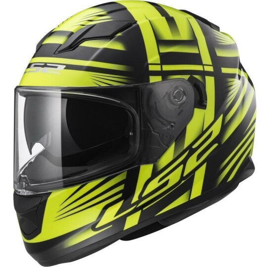LS2 FF320 Stream Bang full-face helmet black / neon yellow XL