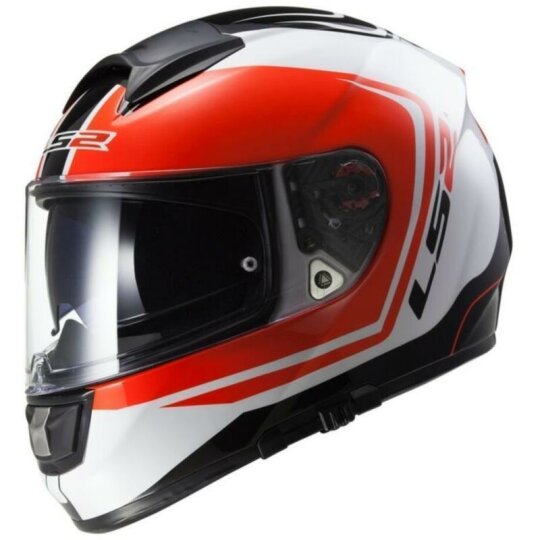 LS2 FF397 Vector Wake full-face helmet white / black / red XL