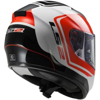 LS2 FF397 Vector Wake full-face helmet white / black / red XL