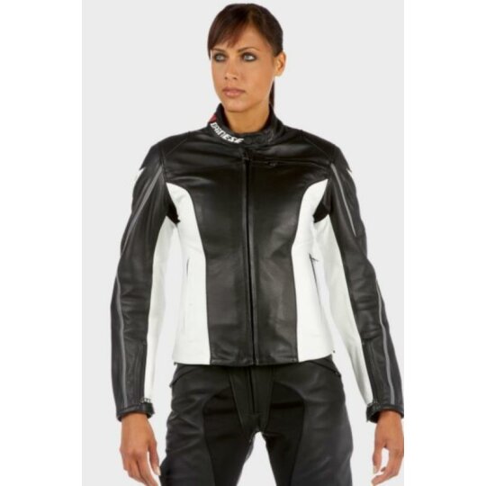 Dainese SF Pelle Lady Leather Jacket black / black / white 40
